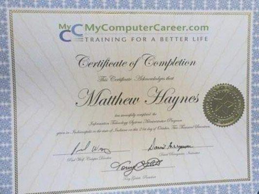 Graduation of mycomputercareer