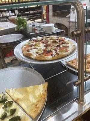 Gorgeous White Pizza with Spinach and Basil