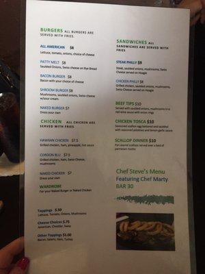 New Menu Side 2