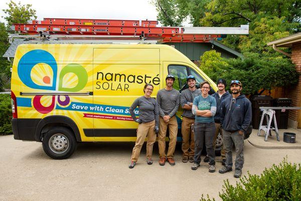 Namaste Solar van and co-owners