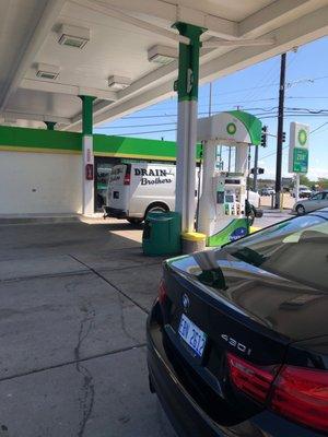 This is a picture of BP gas station