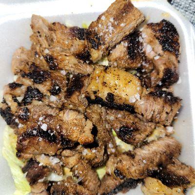 Blackened steak bites