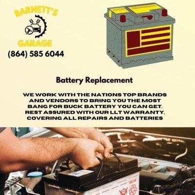 Barnett's Garage Offers Battery Replacement