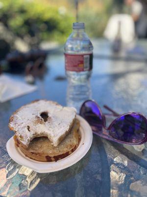 My Asiago Bagel with cream cheese