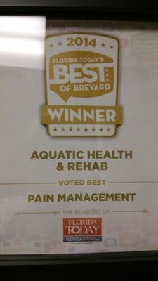 Won Pain Management Award in 2014.