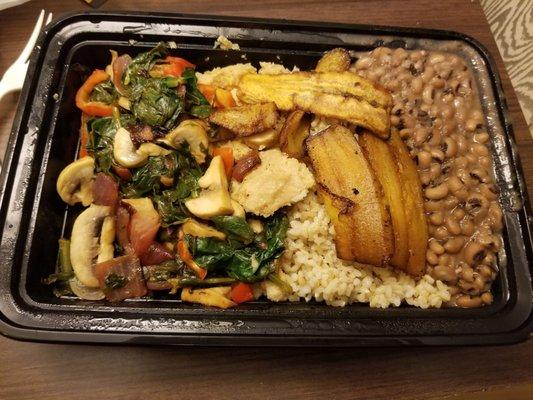 African delight with plantains.