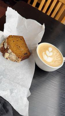 Carmel macchiato and pumpkin chip bread