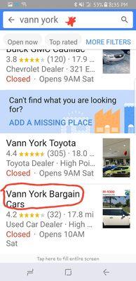 Vann York Bargain Cars