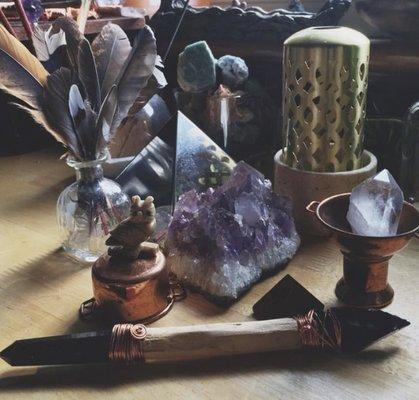 Healing crystals.