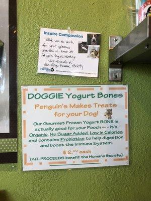 How adorable! They make dog treats that you can feed your furrever buddy and all proceeds go to the humane society!