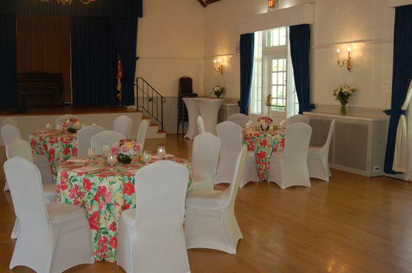 Enjoy the beautiful hardwood floor of our ballroom for dinner and dancing.