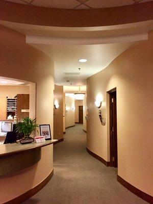 Hallway to the treatment rooms.