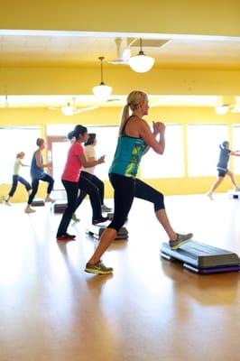 Motivating group fitness included with membership