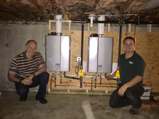 Our technician, Patrick, with another happy customer!