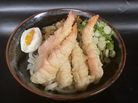 Shrimp tempura udon noodle soup