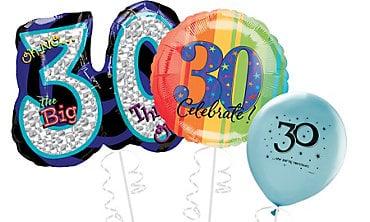 Great Balloon Bouquets for 30th Birhdays