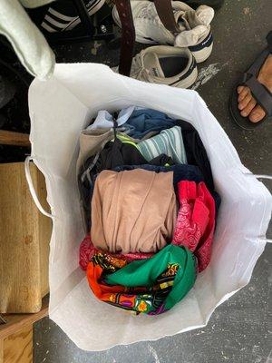 Bag of clothes ... $300 worth :)