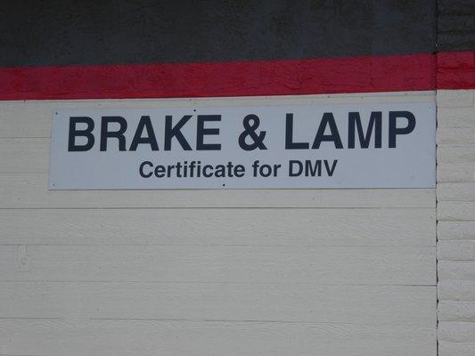 $20 OFF Brake and Lamp Certificate for the DMV