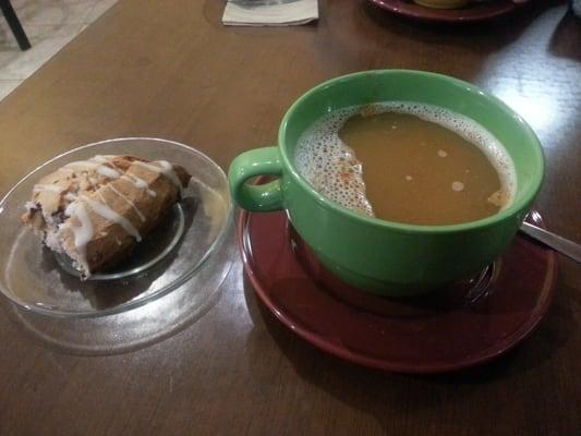 Russian Tea and white chocolate raspberry scone. Delicious!