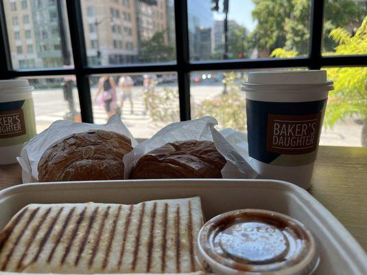 Tacos, Pastries, and Coffee with a view of downtown