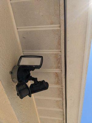 More rust spots from roof leaks due to bad install.