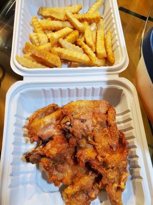 Mini fried chicken, sub Fries