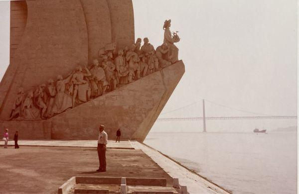 1976 Lisbon Portugal. Torre de Belén. Monument for Christopher Columbus. NYC.