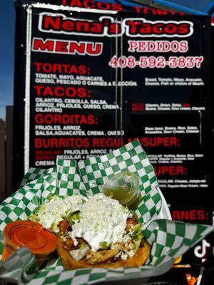 Steak Sope served with Red Salsa