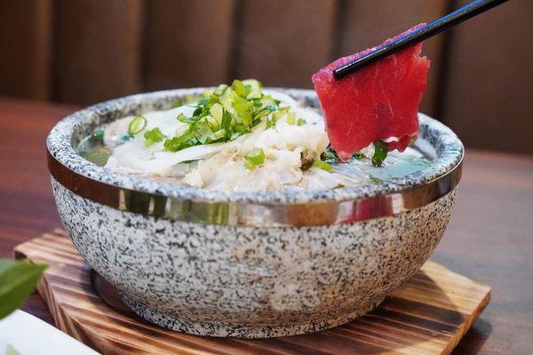 Golden Delight Pho in Sizzling Stone Bowl