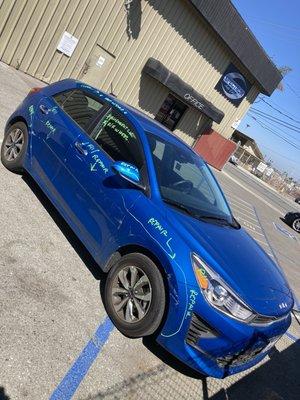 2023 Kia Rio before repairs