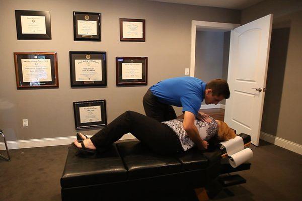 We offer a wide variety of manual chiropractic adjustment options.