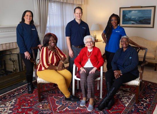 Ms.Brown's photo shoot in 2019 with her care team