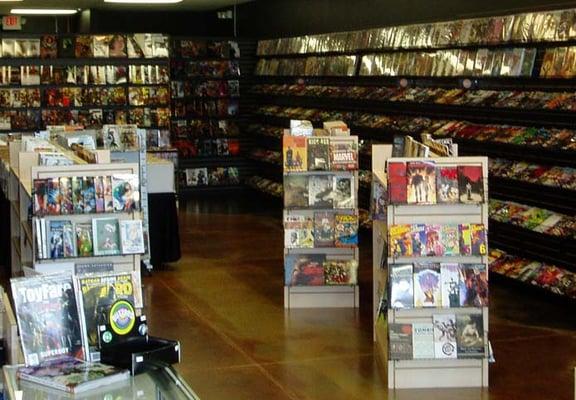 Lots of comics, graphic novels, and related merchandise!