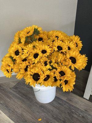 Gorgeous Sunflowers to hand to our moms at church for Mother's Day!