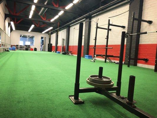 Turf room for return to sport testing and strength and conditioning