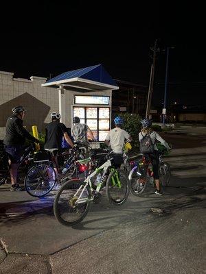 Bikes at the drive up