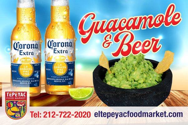 Guacamole & Beer: 212-722-2020 or eltepeyacfoodmarket.com