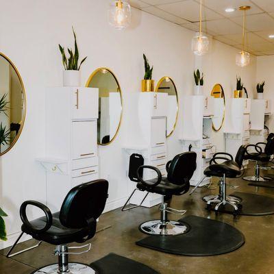 Beautiful clean and newly renovated salon to relax, unwind and let our talented team work their magic