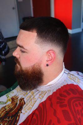 Bald fade with beard trim & shape up