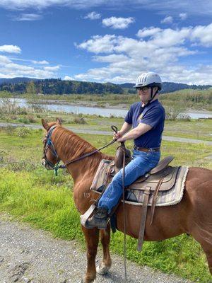 Lyncoln and I on the trail for the first time.