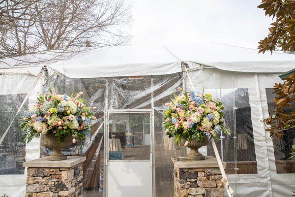 Outdoor Tented Event Entrance