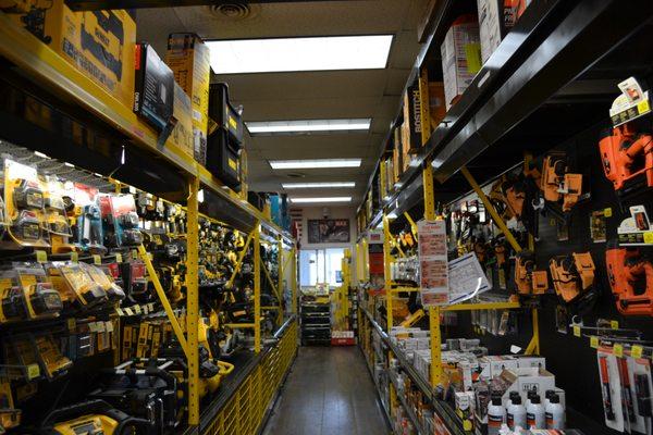 A large power tool selection from brands like DeWalt, Makita, Bostich and Paslode.