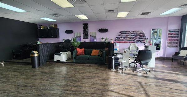 Manicure table and pedicure chair