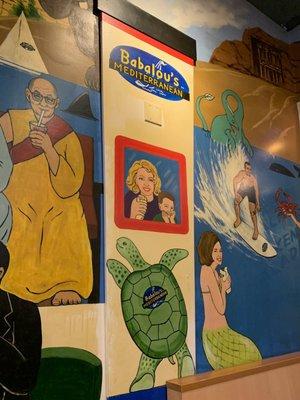 Nice mural inside the restaurant.