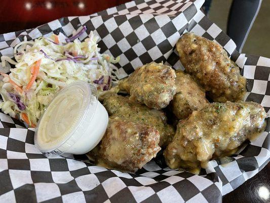 Garlic Parmesan chicken wings! Delicious!