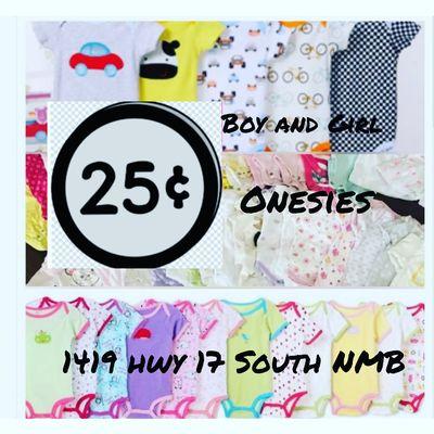 boy and girl onsies only 25 cent newborn to 24 months every day availability