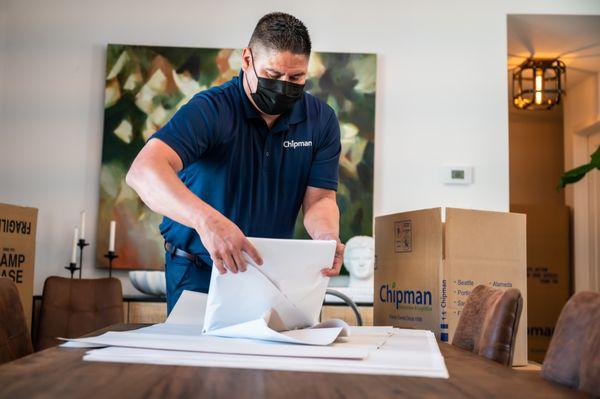 Chipman Relocation has the expertise, materials and equipment needed to pack your belongings for maximum protection