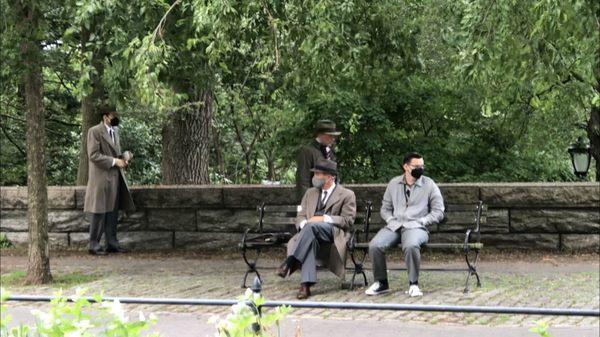 Actors taking a break need to keep their masks on