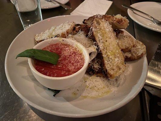 Sourdough breadstix w/ tomato & parm