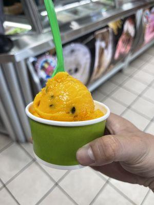 Passion fruit sorbet